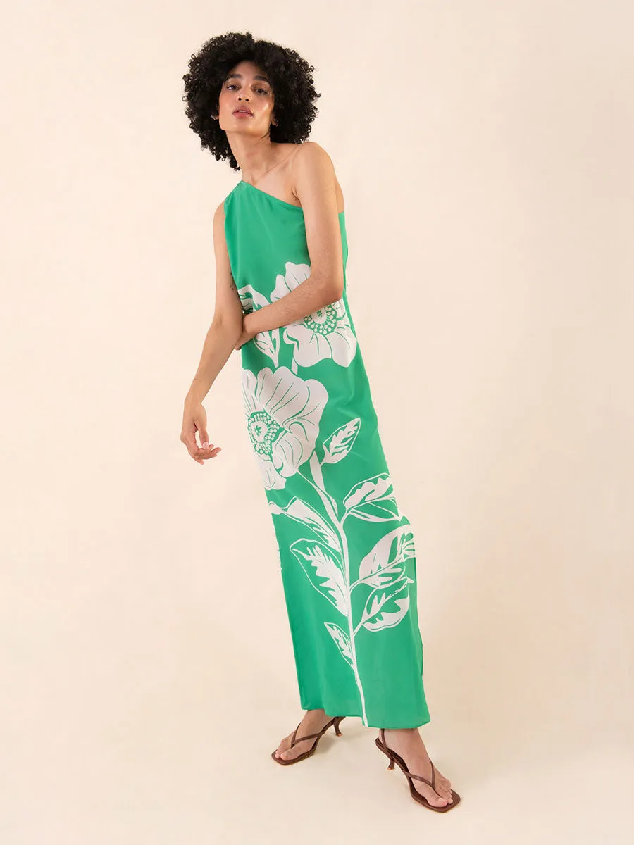 Lani Crepe Maxi Dress - Green