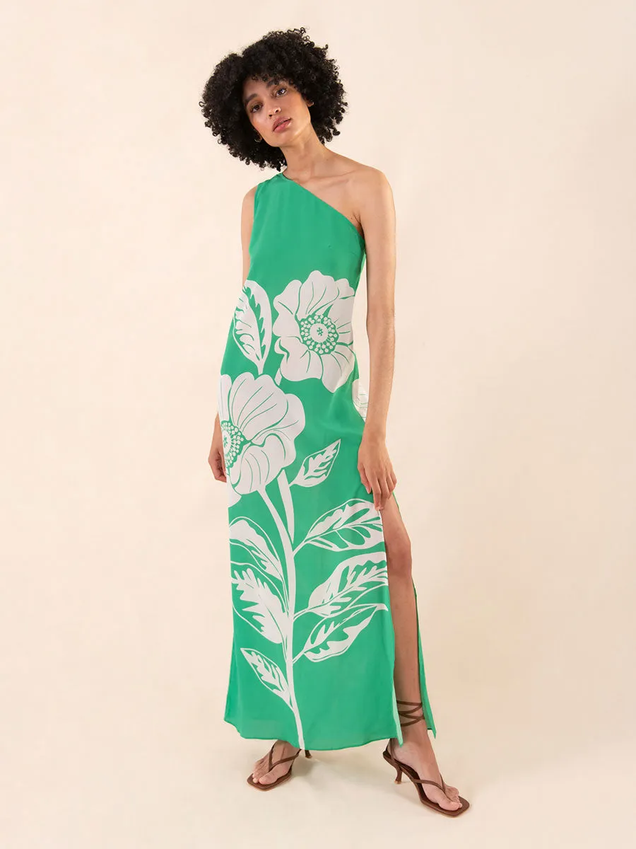 Lani Crepe Maxi Dress - Green