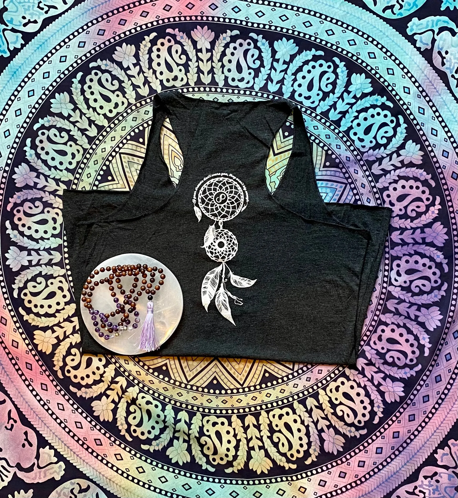 Last Few! Dream Catcher, Eco- Black Racerback Tank