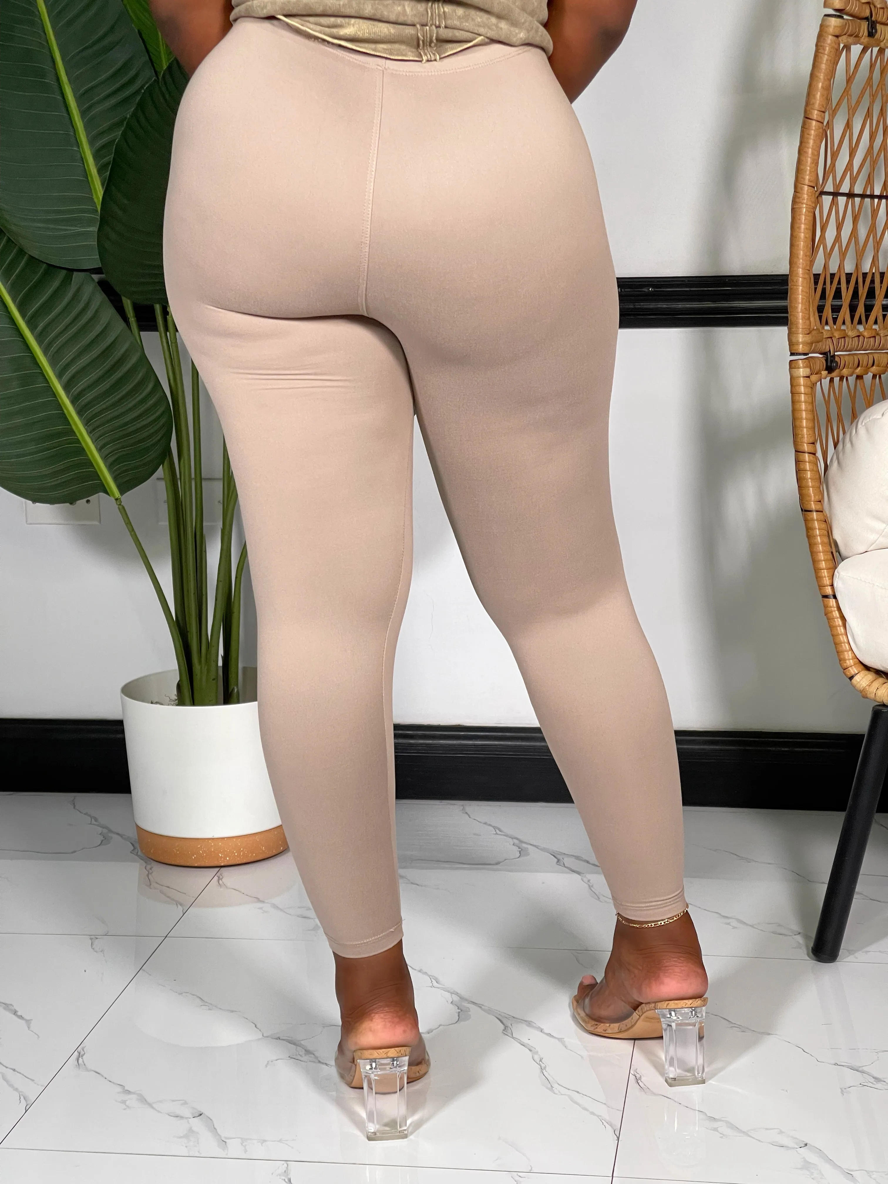 Lecia Basic Leggings-Ash Mocha