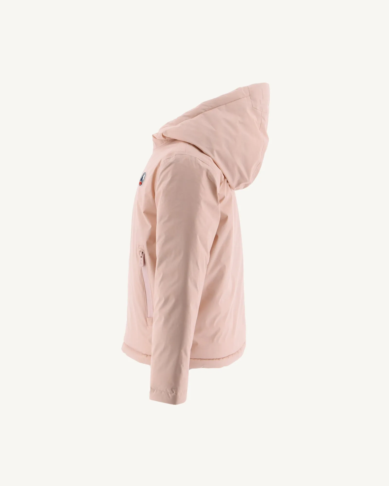 Light Pink/Aubergine Reversible Hooded Down Jacket Zurich