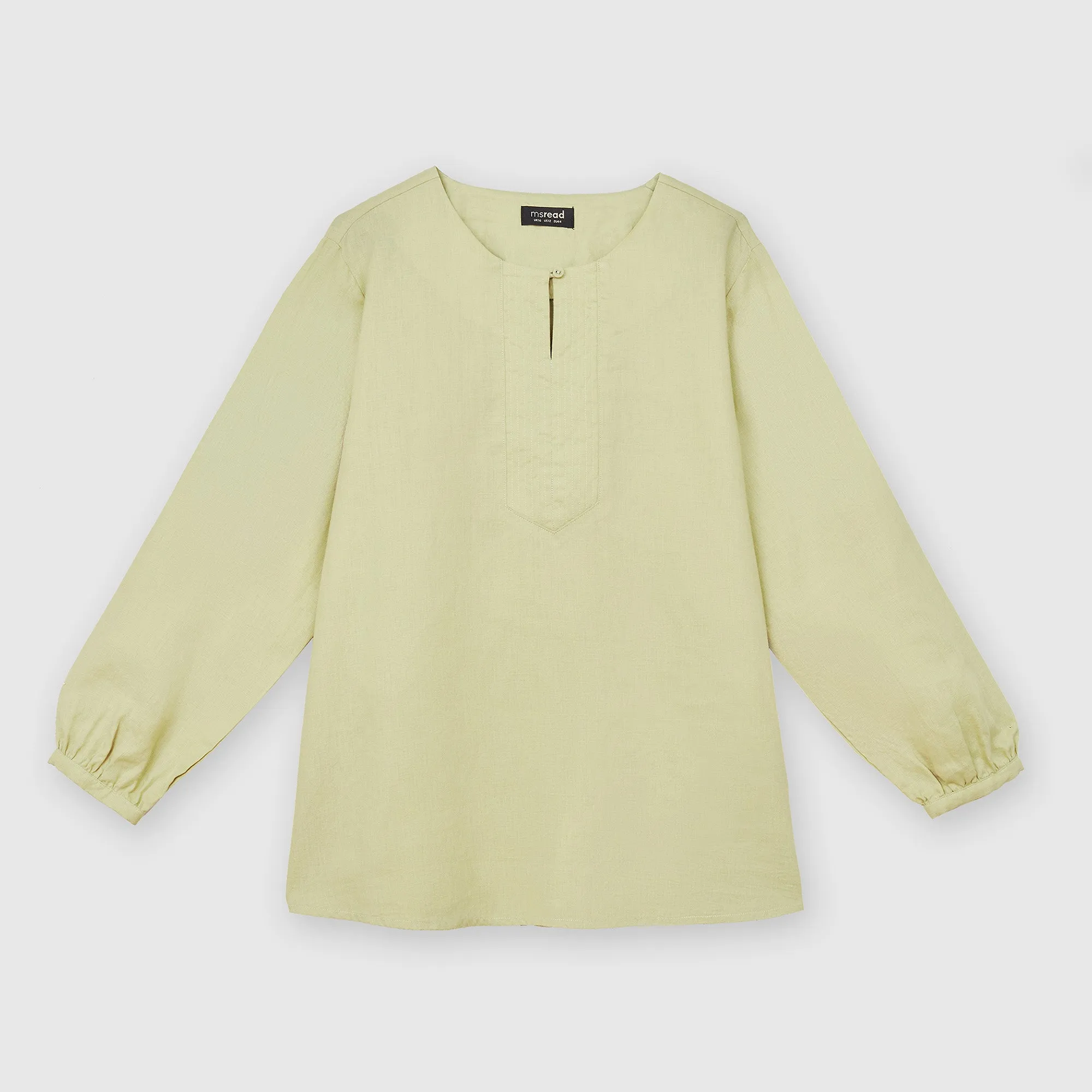 Linen Puffed Sleeve Top