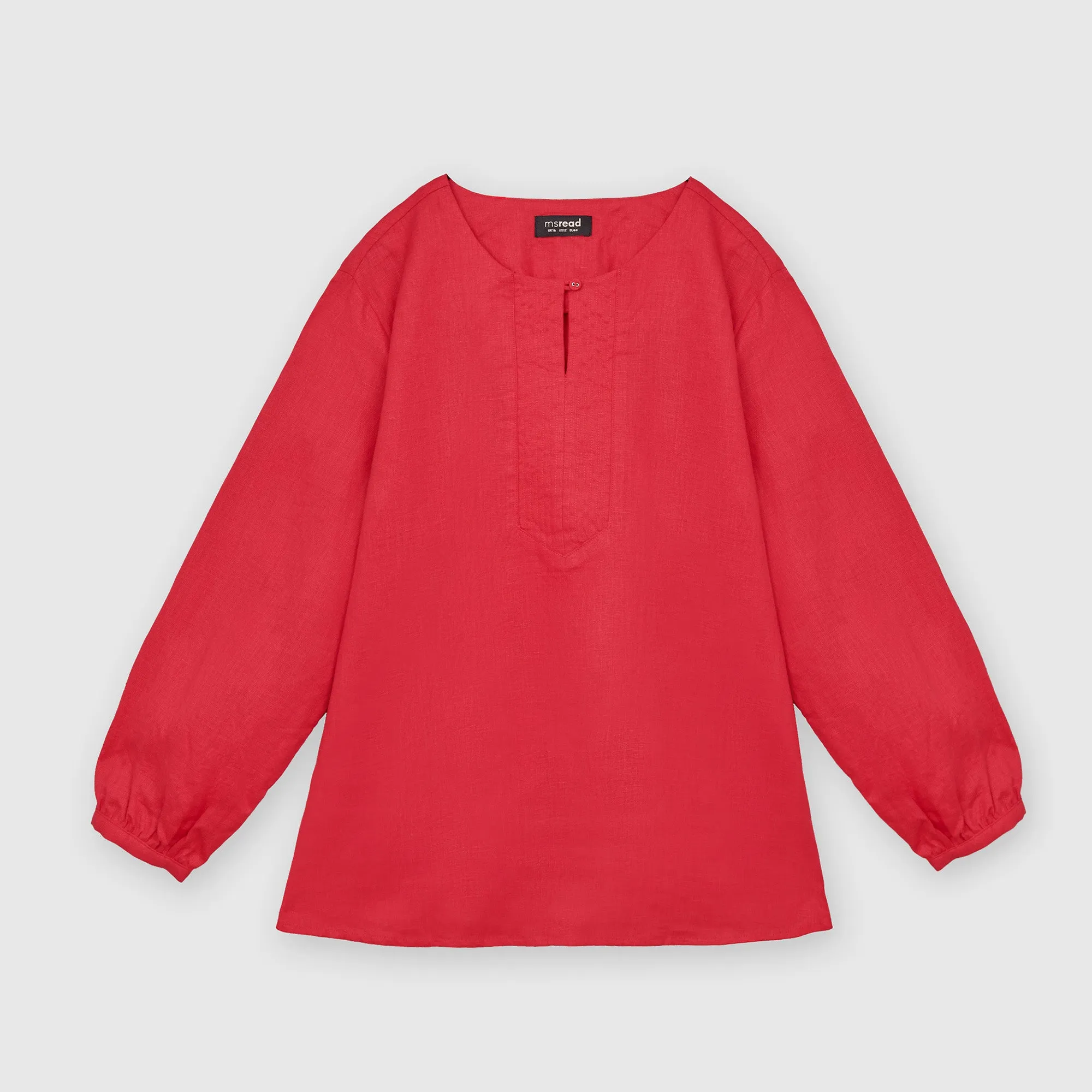 Linen Puffed Sleeve Top