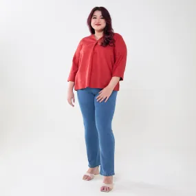 Linen V-Neck Top