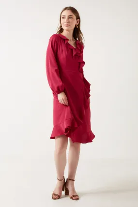 Marc Angelo Ruffle Neckline Dress