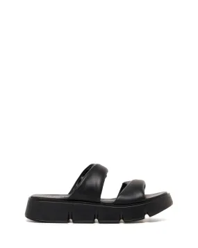 Maxie Flatform Sandal Black Smooth