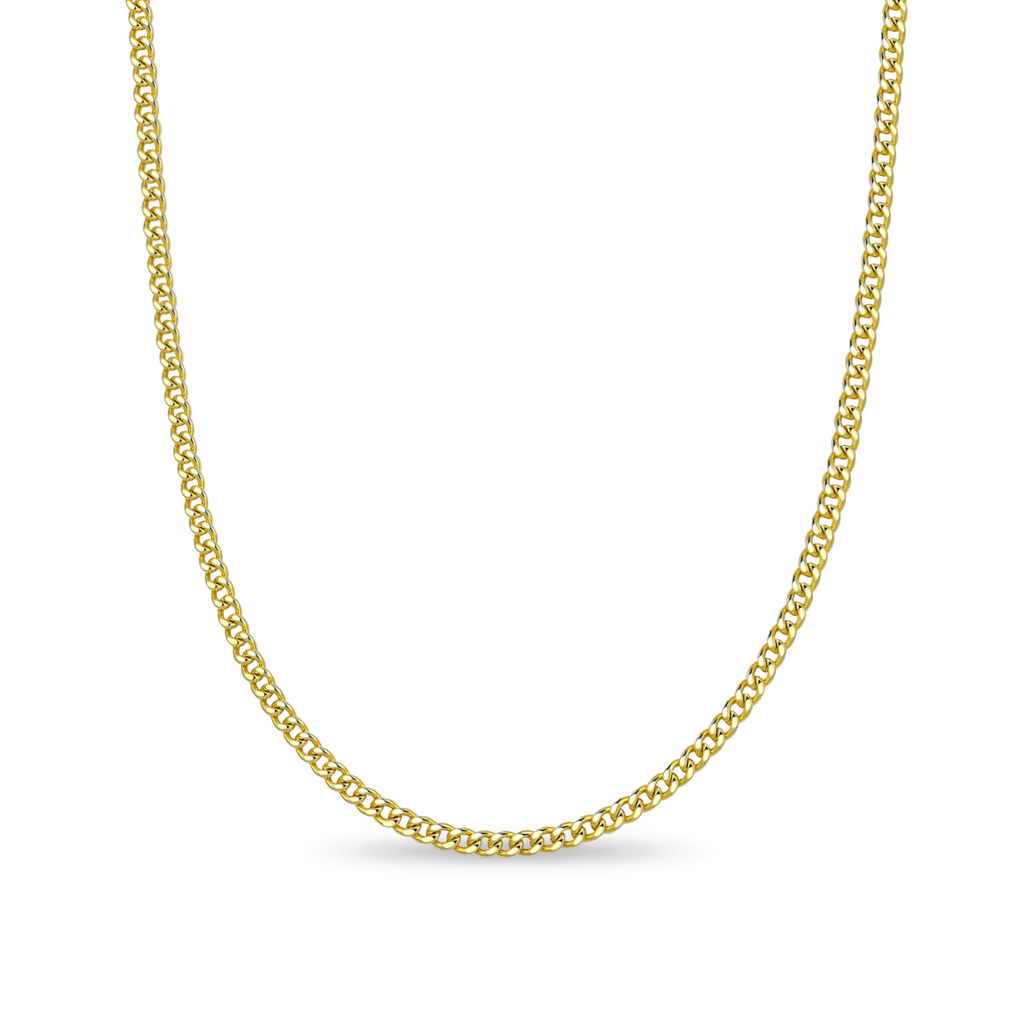 Miami Yellow Gold Micro Cuban Curb Chain - 3.5mm