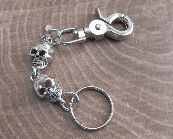 Monster Skull 2 Head Key Chain