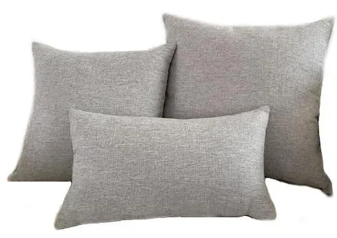 Moroccan Pillow Cover - Set of Three - Solid - Grey