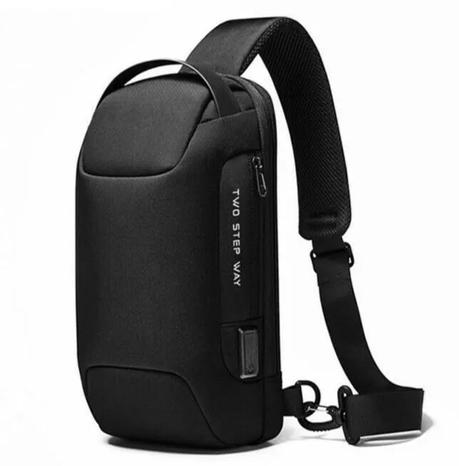 MROYALE™ Mini Sling Anti-Theft Lock USB Men's Chest Crossbody Small Backpack