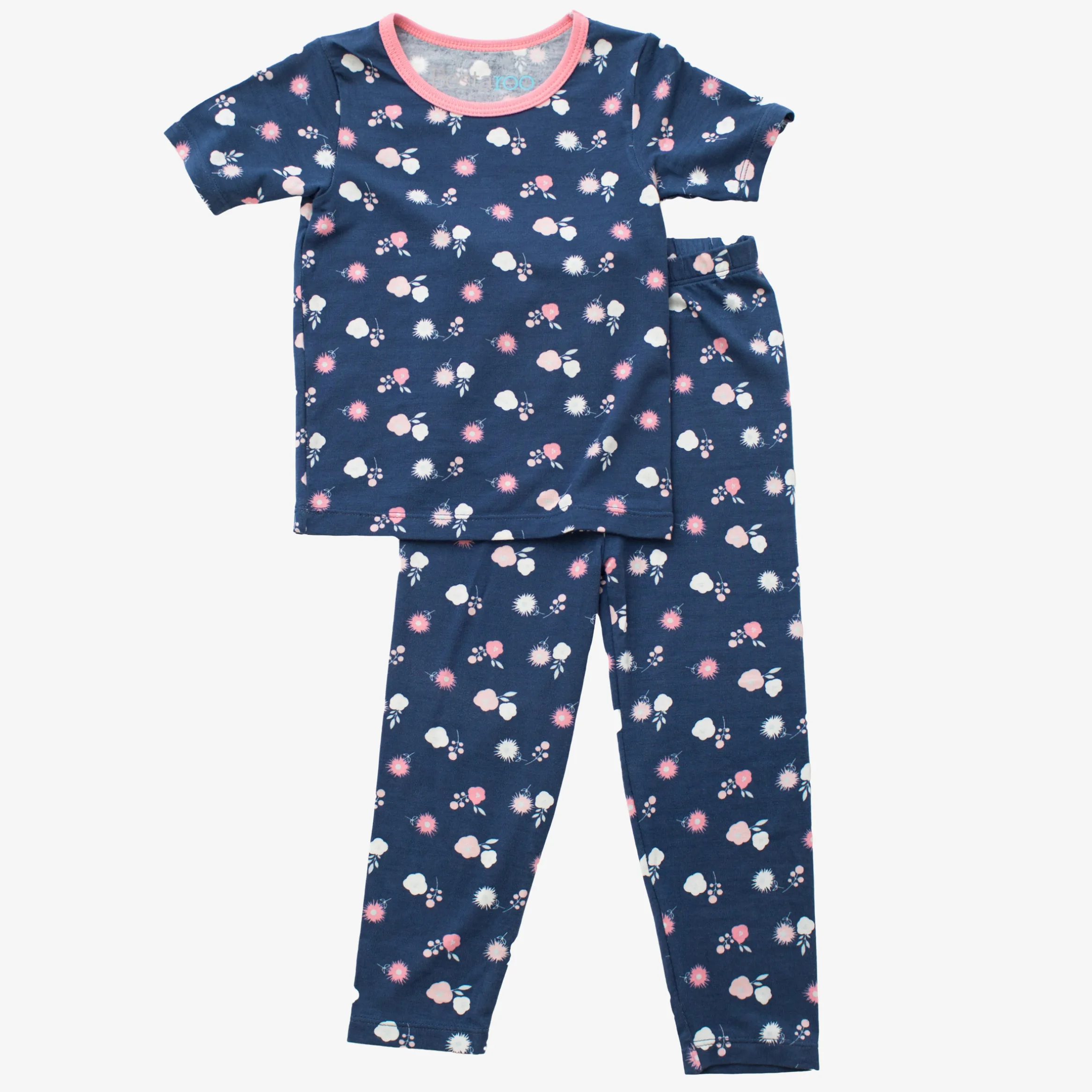 Navy Bloom Short Sleeve Pajama