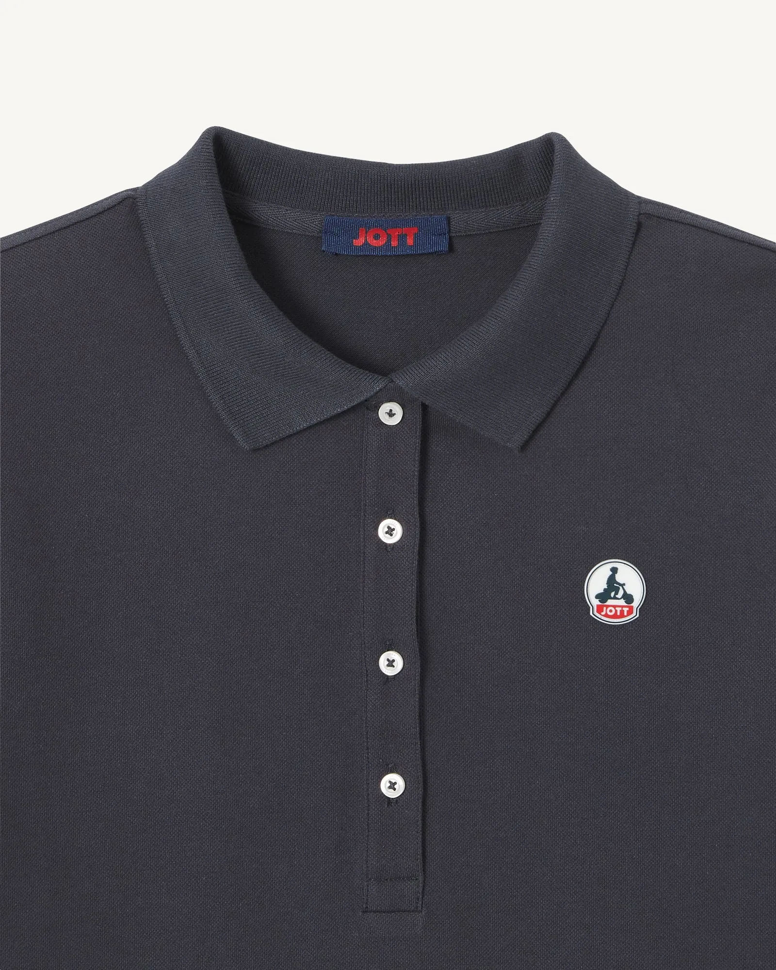 Navy Franca organic cotton polo shirt