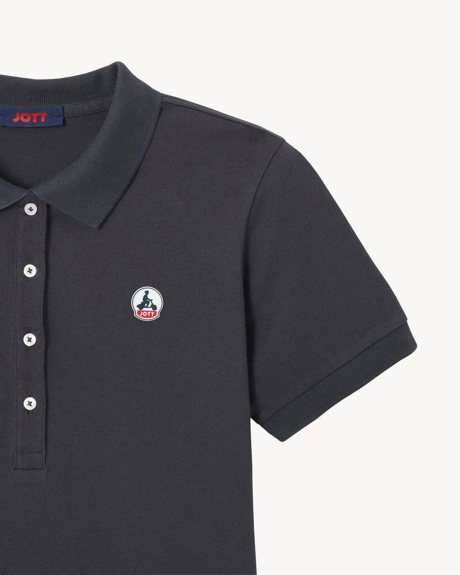 Navy Franca organic cotton polo shirt