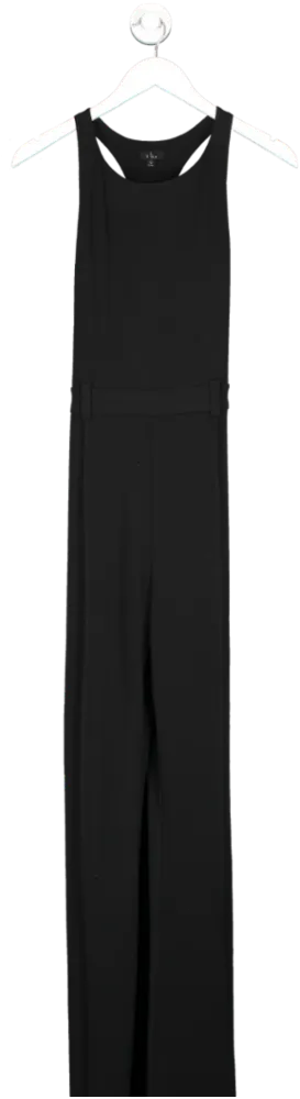 NBD Black Wide Leg Jumpsuit With Side Zip With Open Back UK S