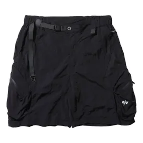 NINE POINT NINE MESH BREATHE MULTI POCKET SHORTS-BLACK