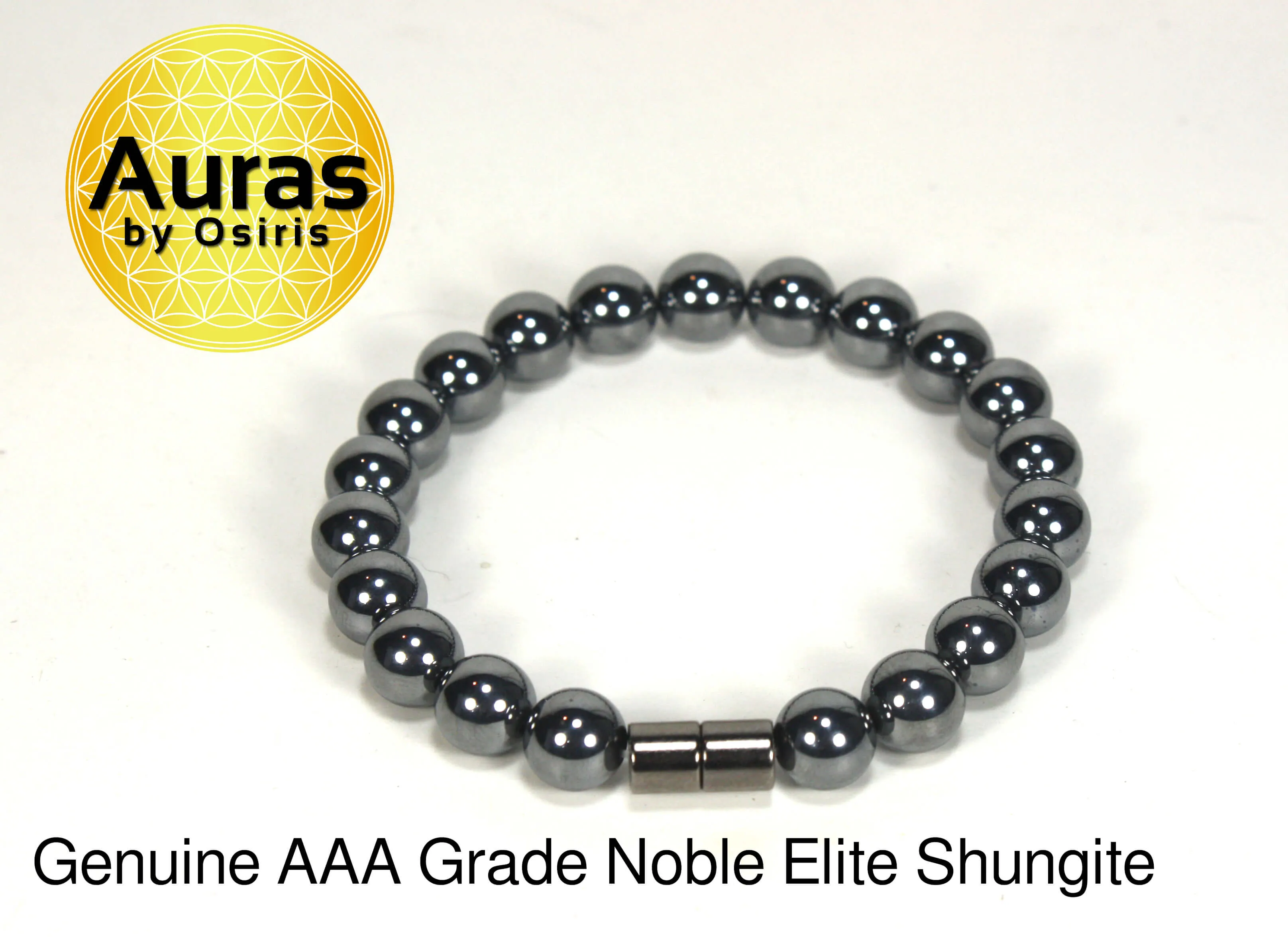 Noble elite Shungite Bracelet (8mm Bead Diameter)