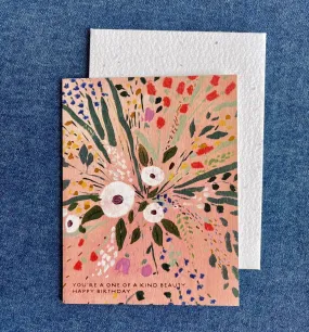 One Of A Kind Beauty Birthday Card