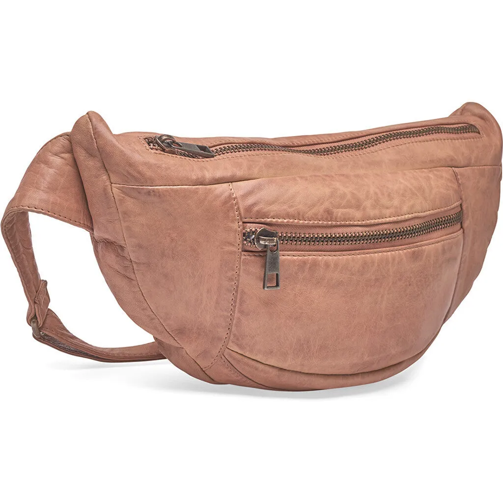 Oversize leather bumbag in high and soft quality / 13860 - Camel