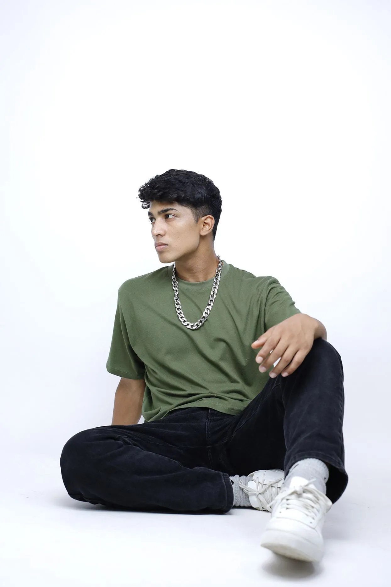 Oversized Olive Green T-shirt