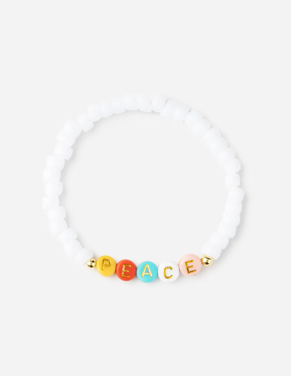 Peace Multicolored Letter Bracelet