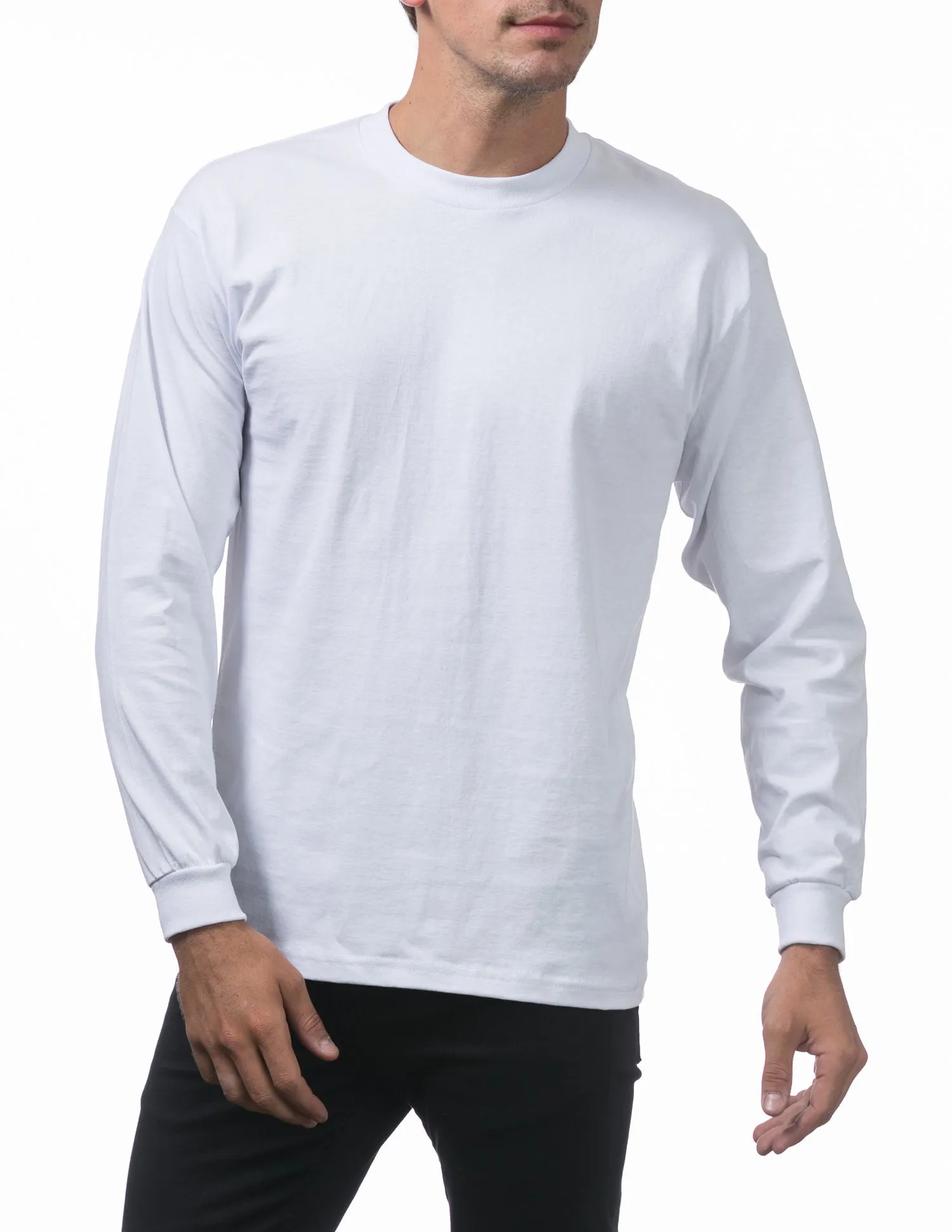 Proclub Heavyweight Long Sleeve TALL - WHITE