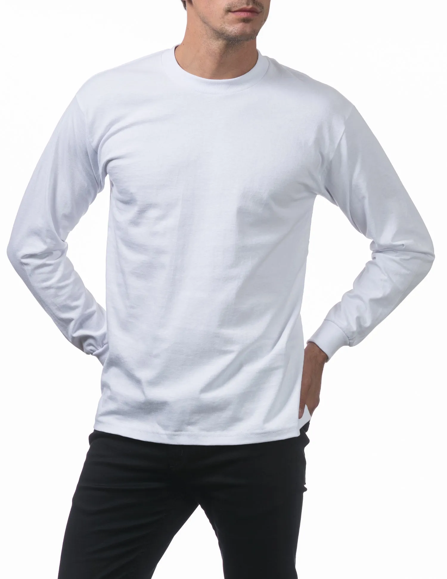 Proclub Heavyweight Long Sleeve TALL - WHITE