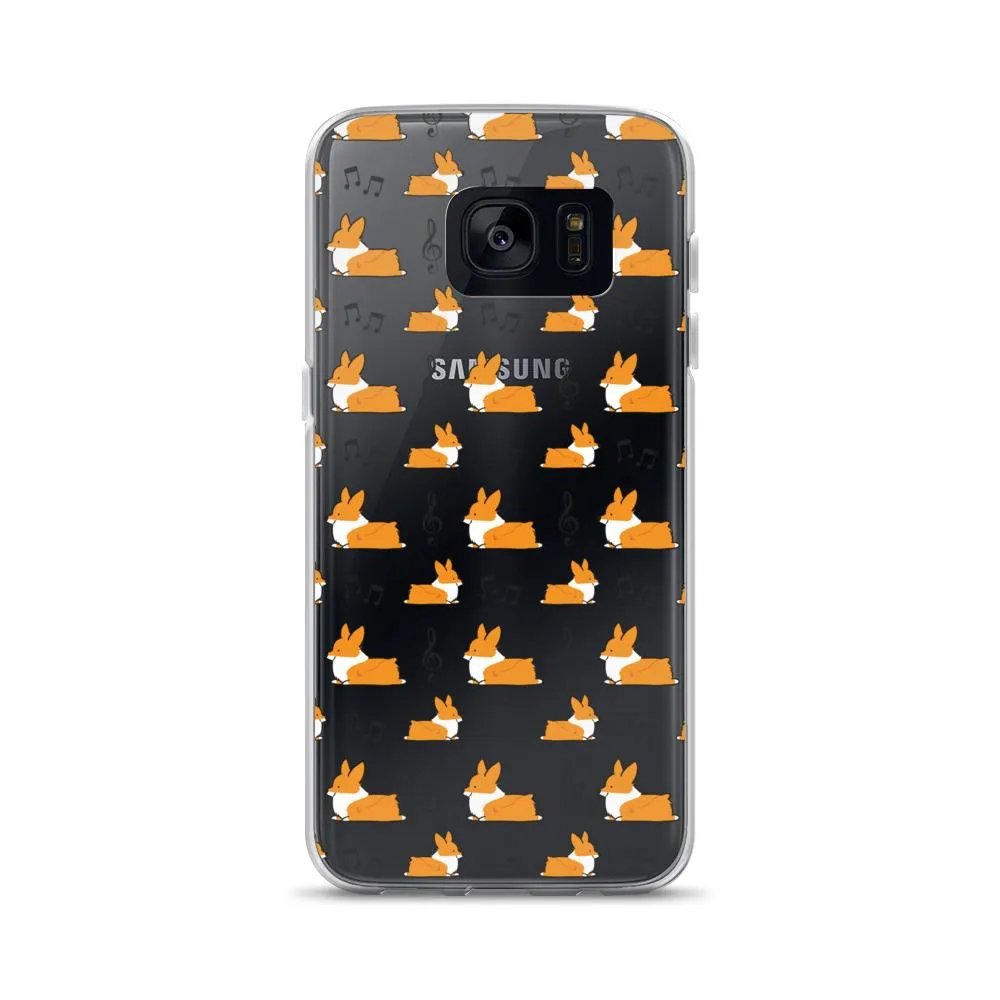 "Music Notes" Corgi Samsung Phone Case