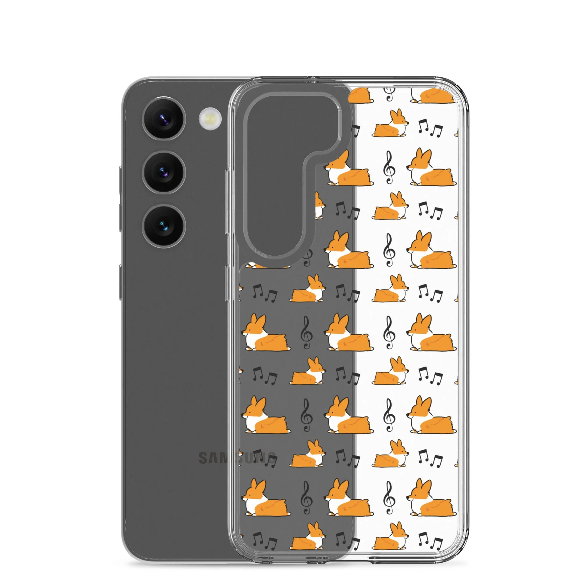 "Music Notes" Corgi Samsung Phone Case