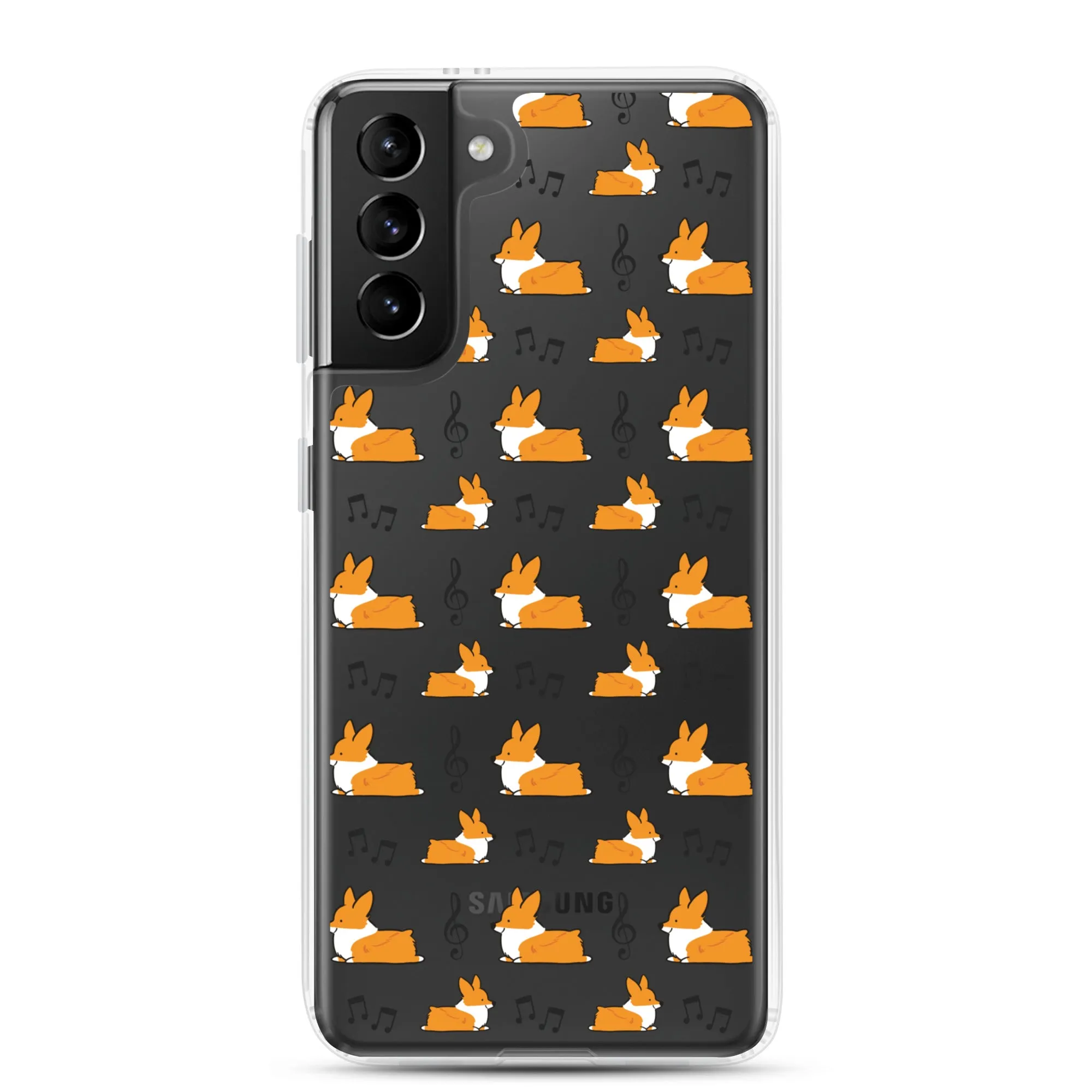 "Music Notes" Corgi Samsung Phone Case