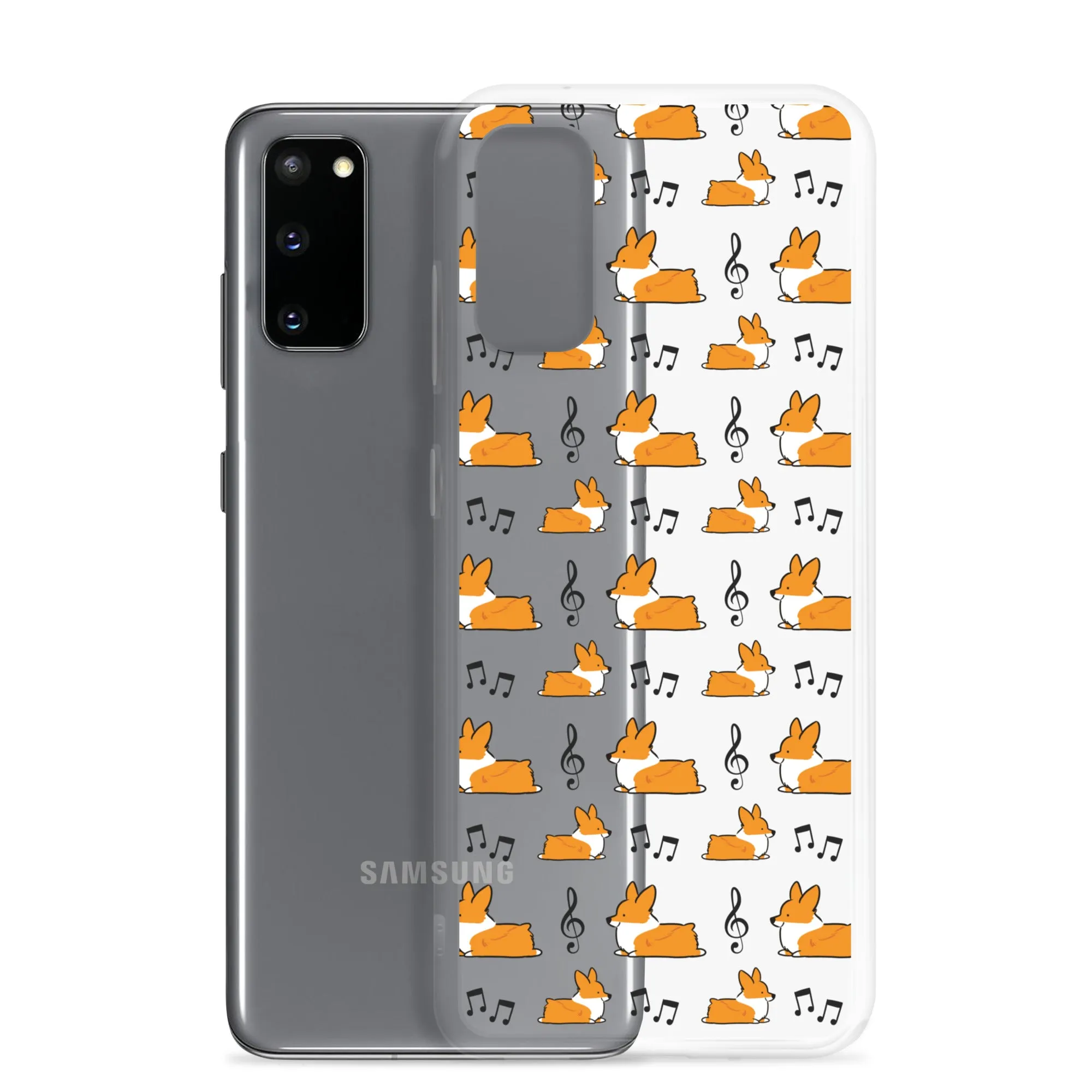 "Music Notes" Corgi Samsung Phone Case