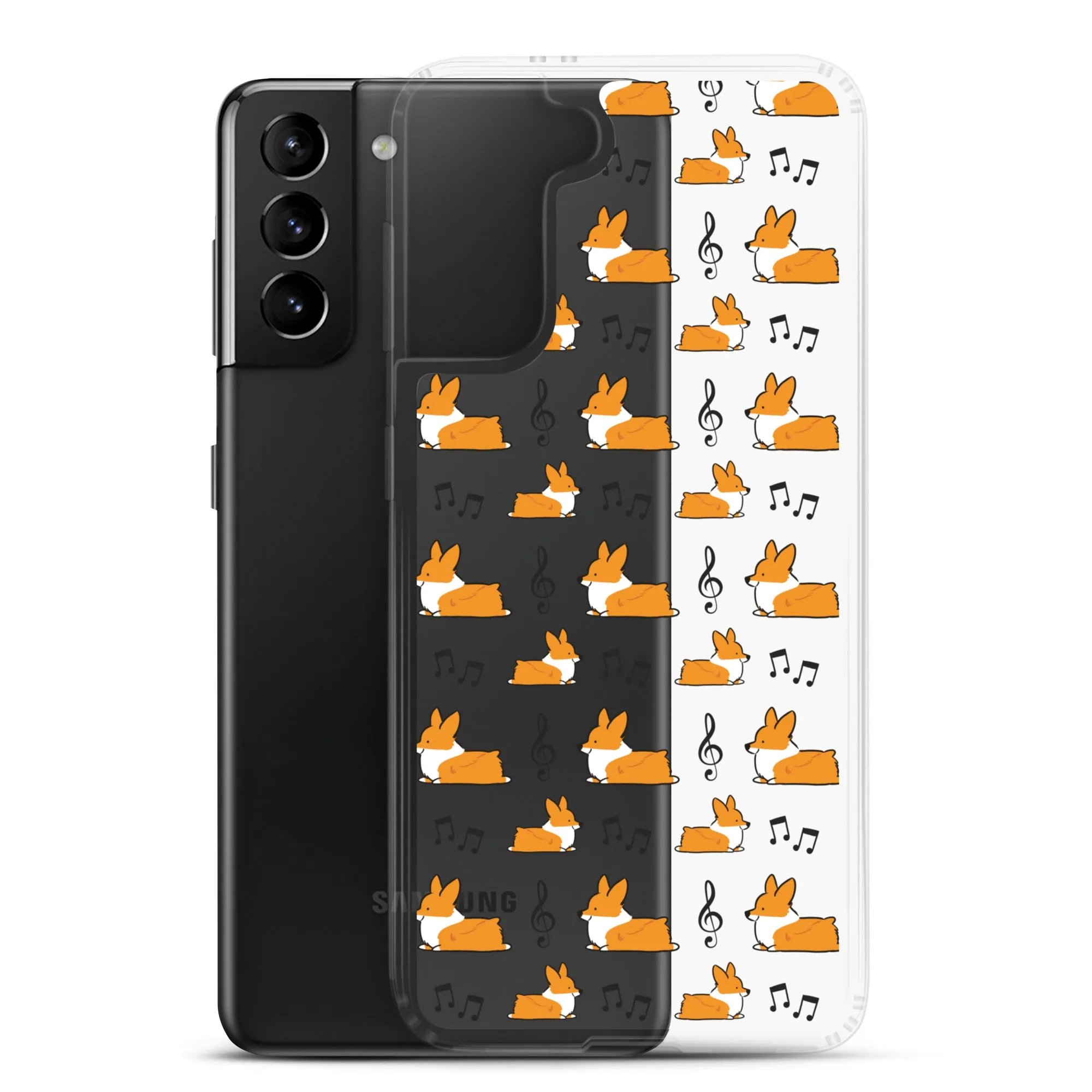 "Music Notes" Corgi Samsung Phone Case