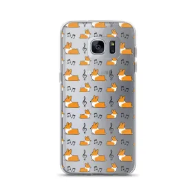 "Music Notes" Corgi Samsung Phone Case