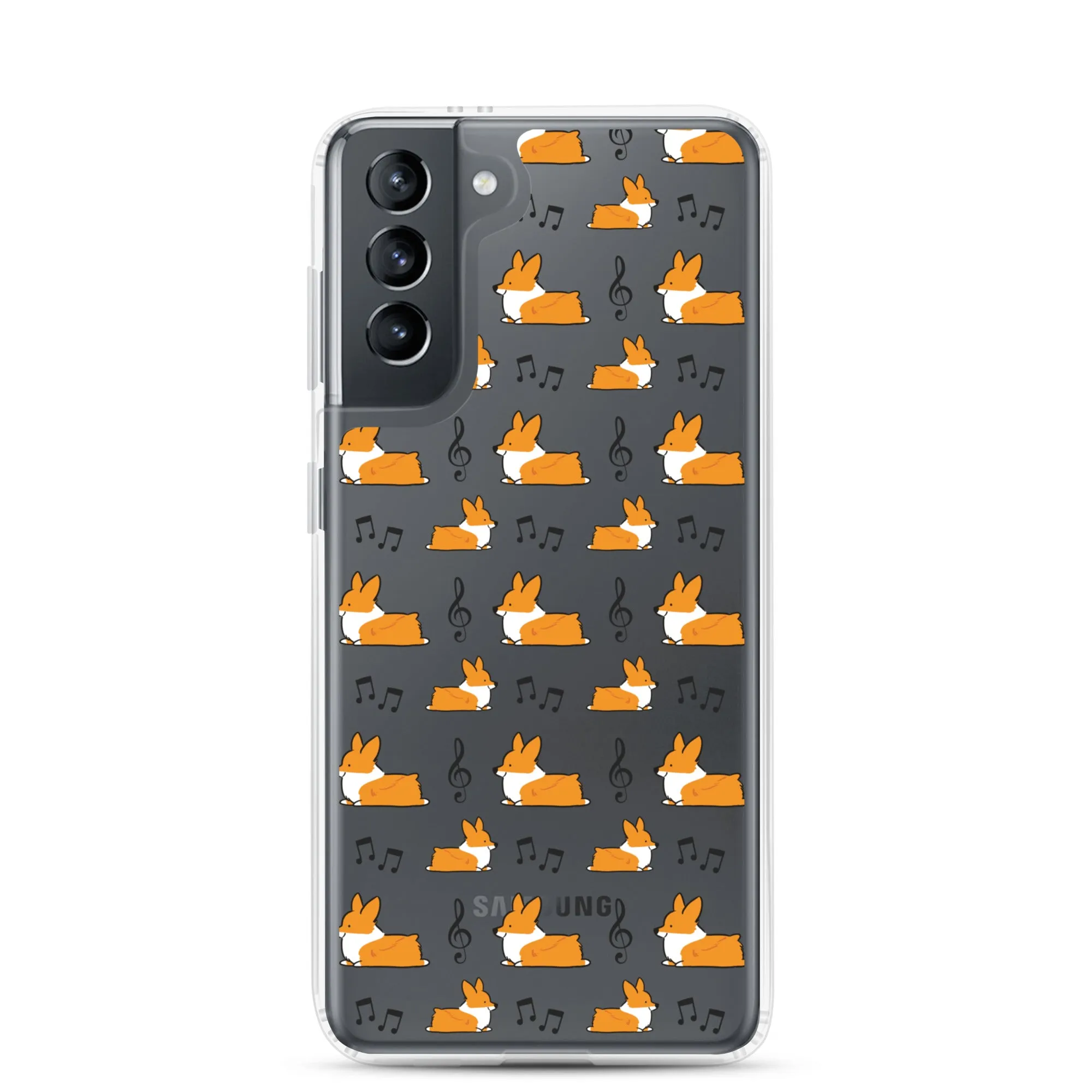 "Music Notes" Corgi Samsung Phone Case