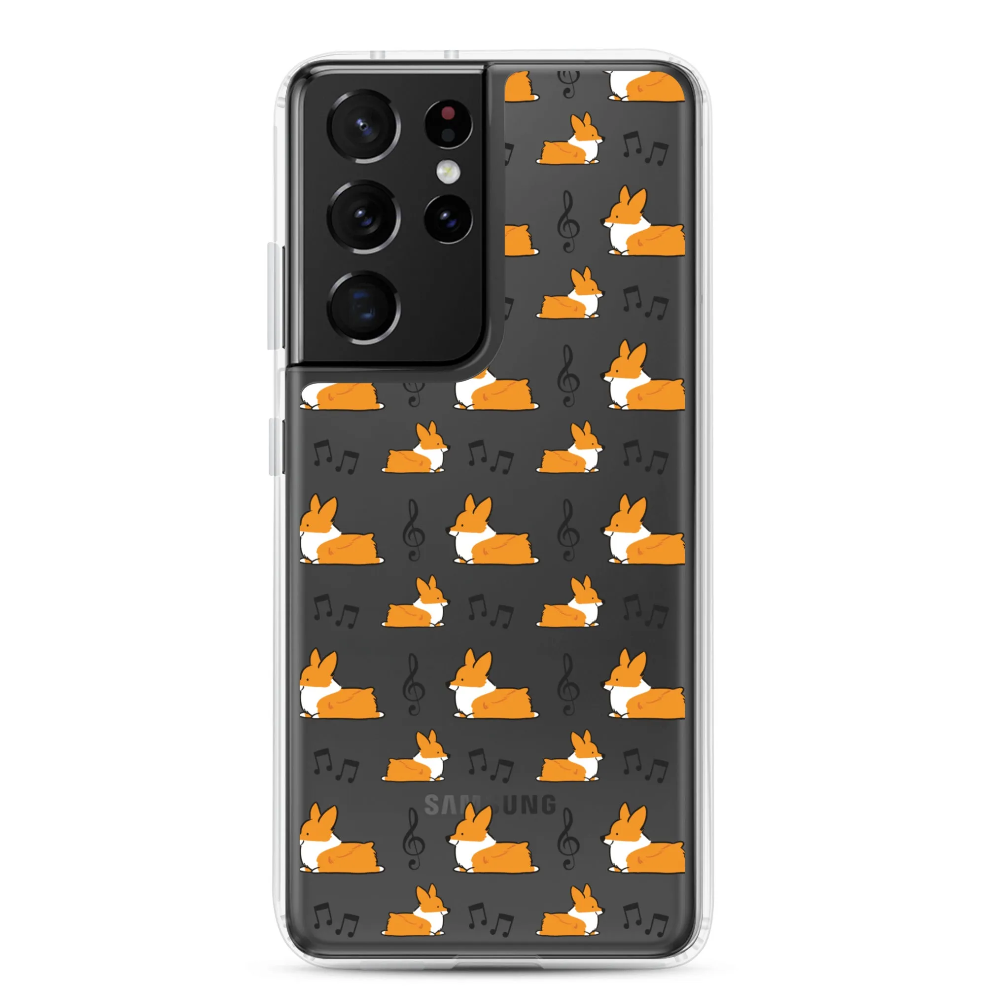 "Music Notes" Corgi Samsung Phone Case