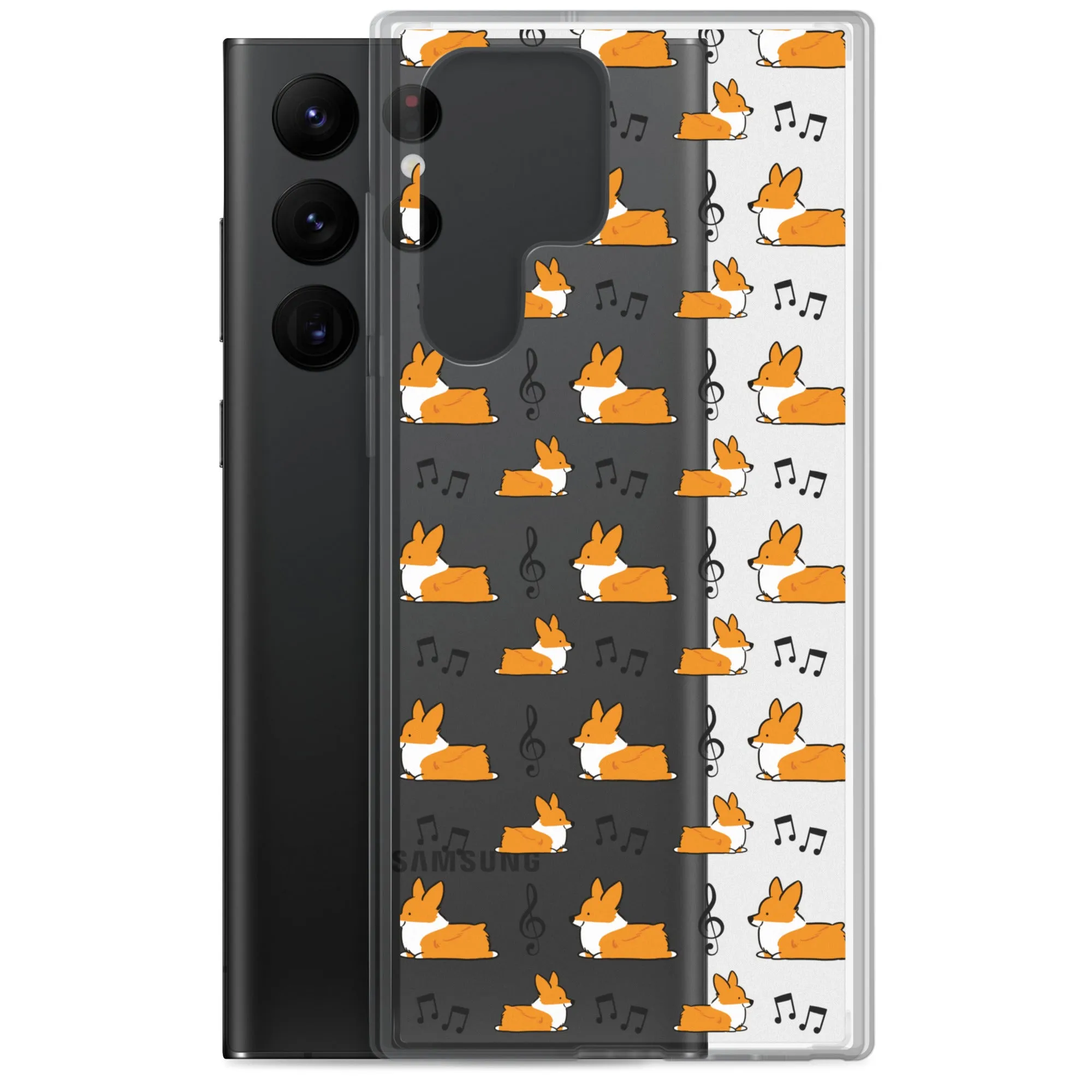 "Music Notes" Corgi Samsung Phone Case