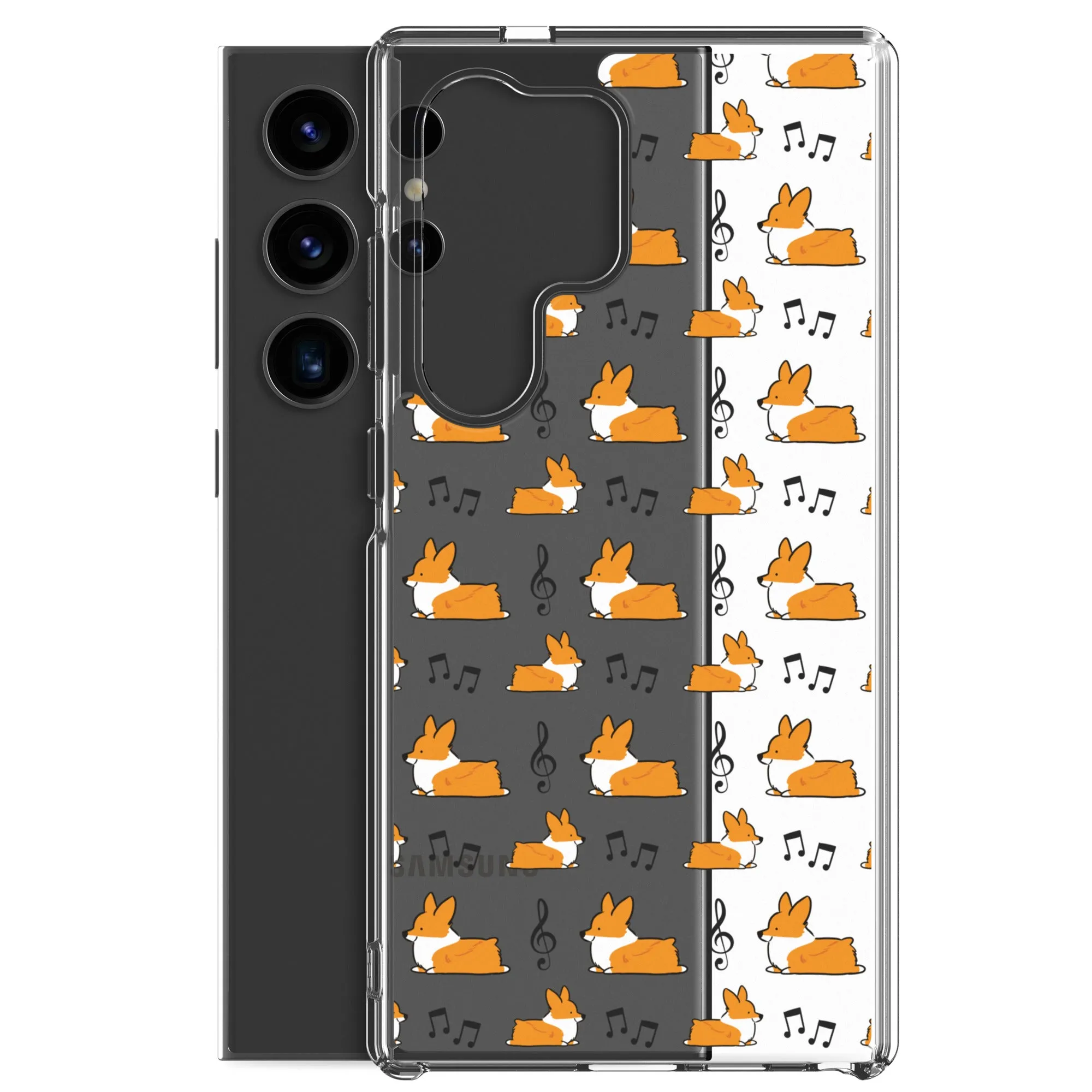 "Music Notes" Corgi Samsung Phone Case