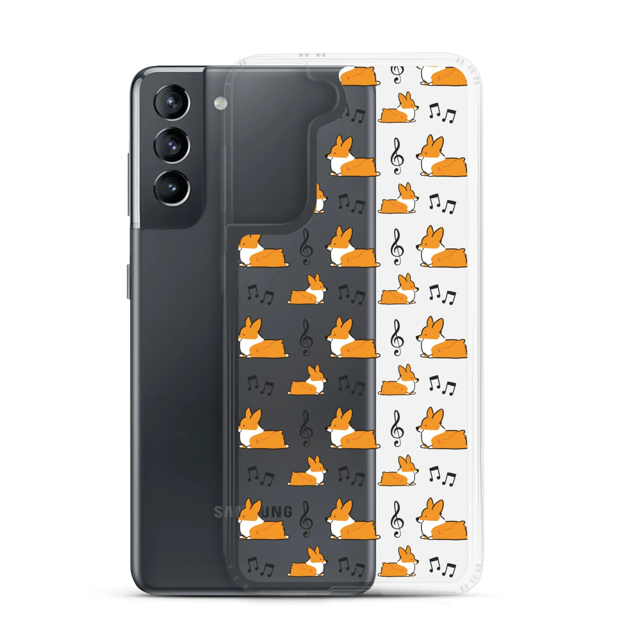 "Music Notes" Corgi Samsung Phone Case