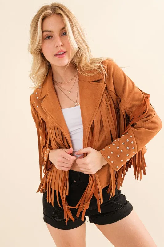 Rebel Fringe Studded Jacket