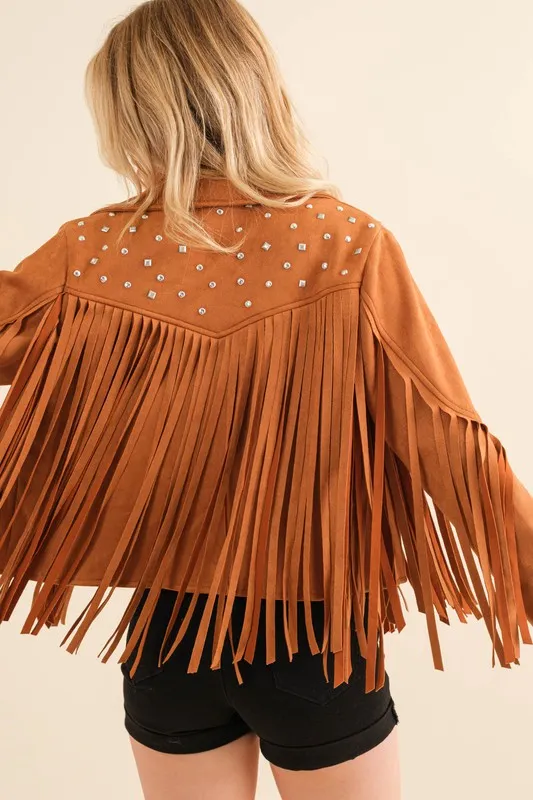 Rebel Fringe Studded Jacket