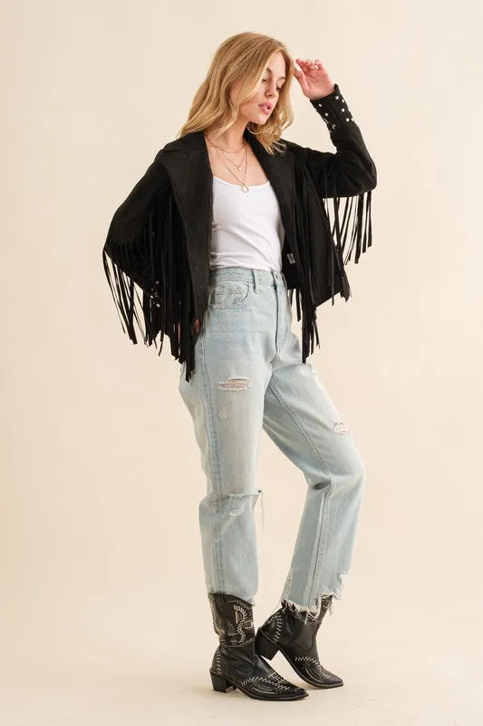 Rebel Fringe Studded Jacket