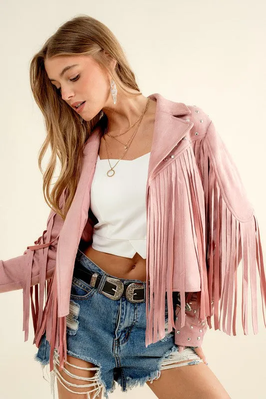 Rebel Fringe Studded Jacket