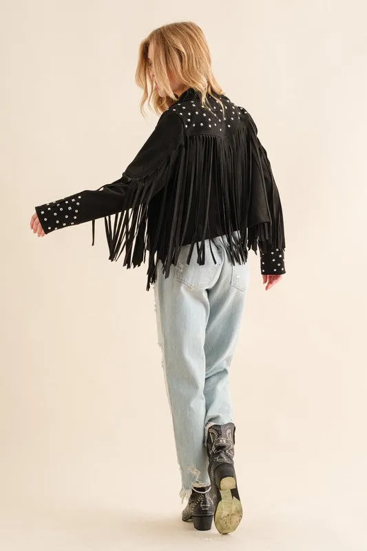 Rebel Fringe Studded Jacket