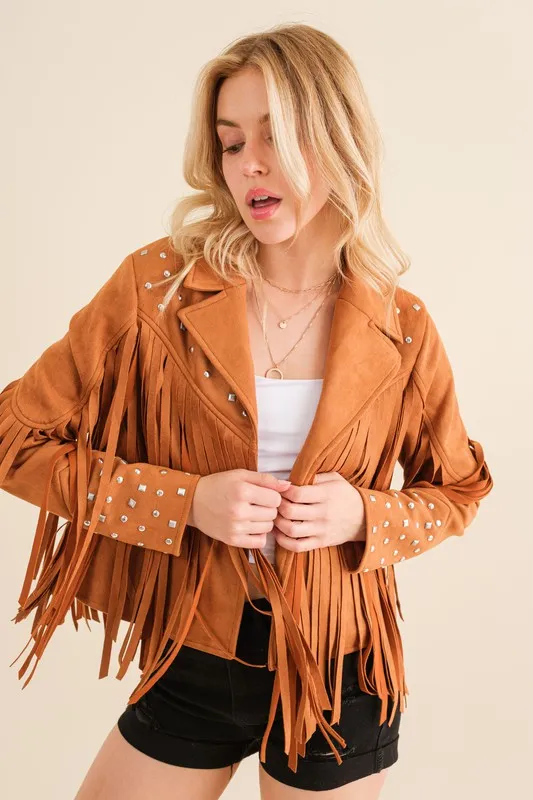 Rebel Fringe Studded Jacket