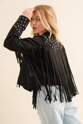 Rebel Fringe Studded Jacket