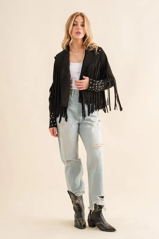 Rebel Fringe Studded Jacket