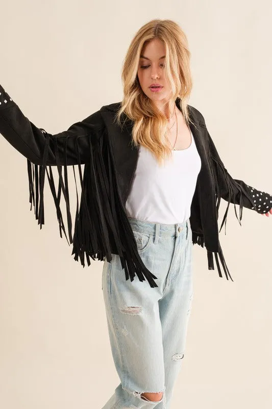 Rebel Fringe Studded Jacket