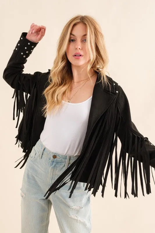 Rebel Fringe Studded Jacket