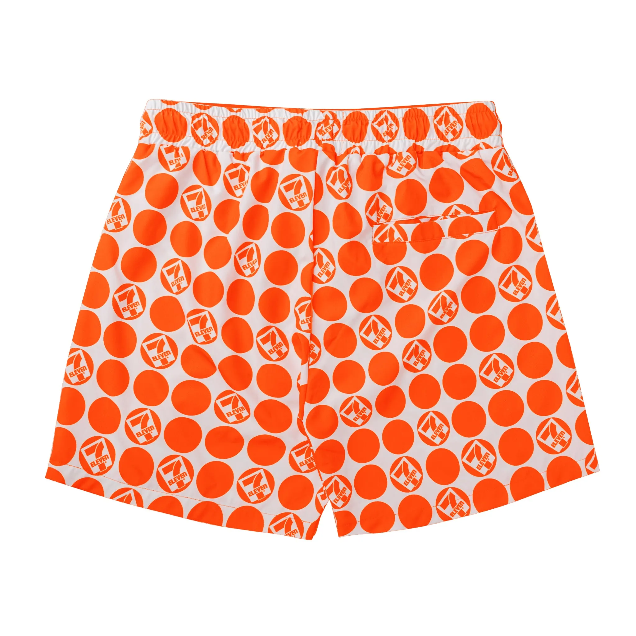 Retro 7-Eleven® Dot Walk Shorts - Orange