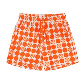 Retro 7-Eleven® Dot Walk Shorts - Orange