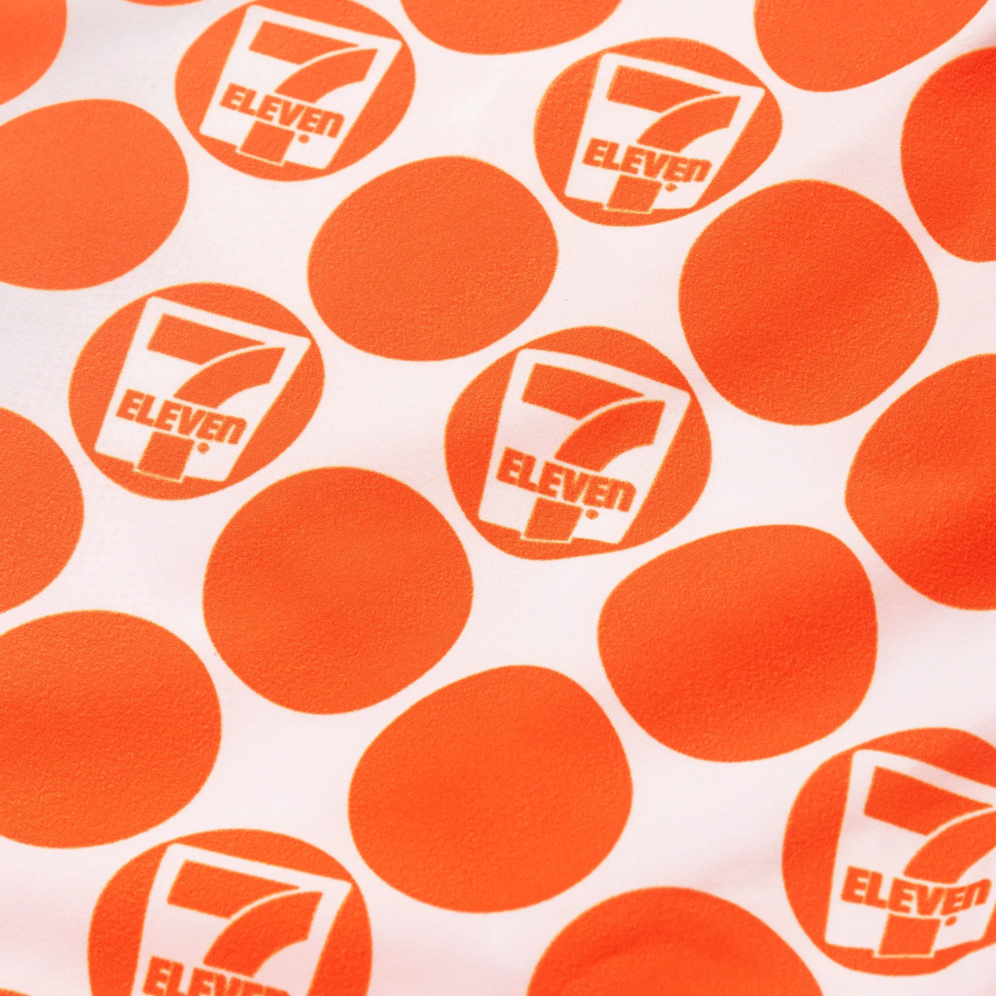 Retro 7-Eleven® Dot Walk Shorts - Orange